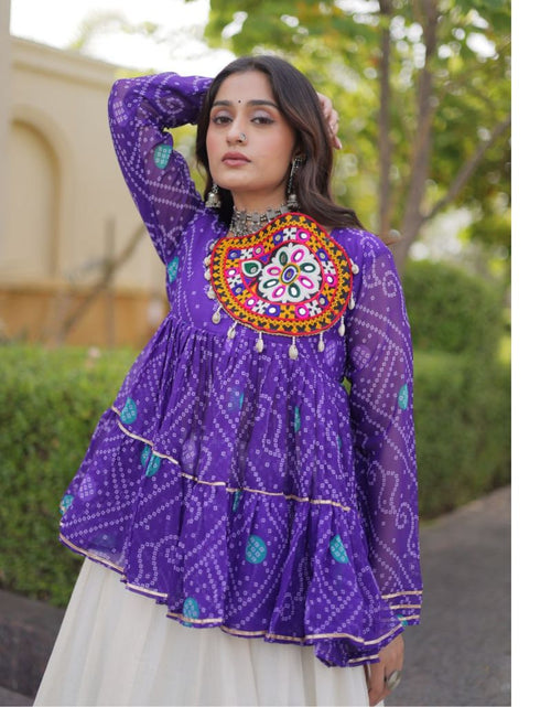 Load image into Gallery viewer, Navratri Special Embroidered Festive Women Kurta Tunic Top
