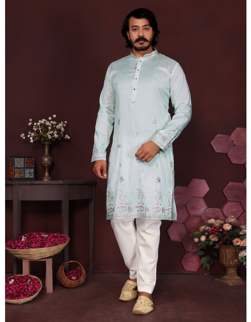 Load image into Gallery viewer, Ethnic Indian Traditional Men’s Kurta Pajama mahezon
