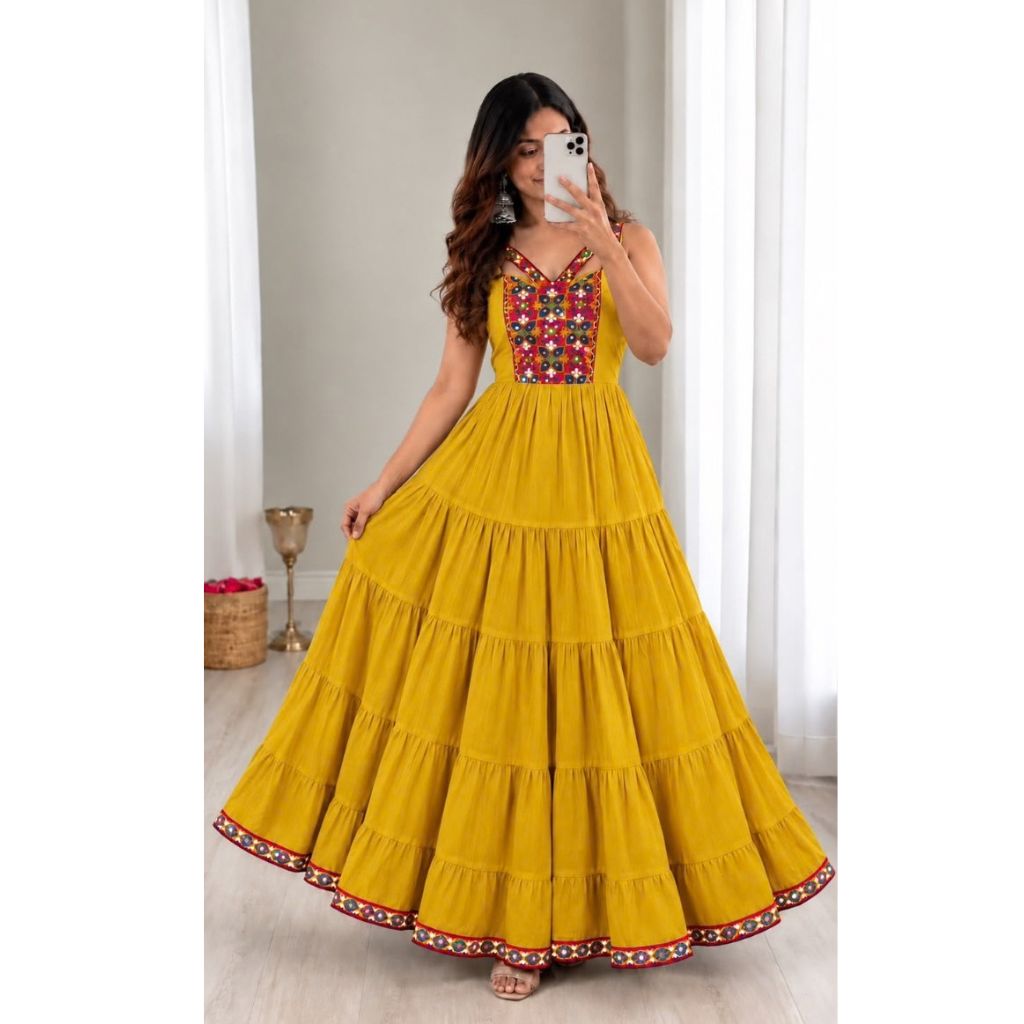 Navratri Garba Special Women Gown Dress