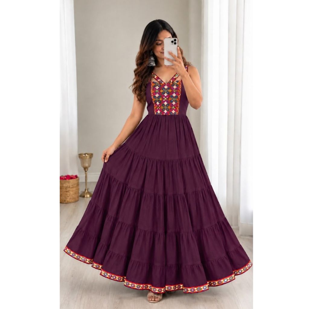 Navratri Garba Special Women Gown Dress