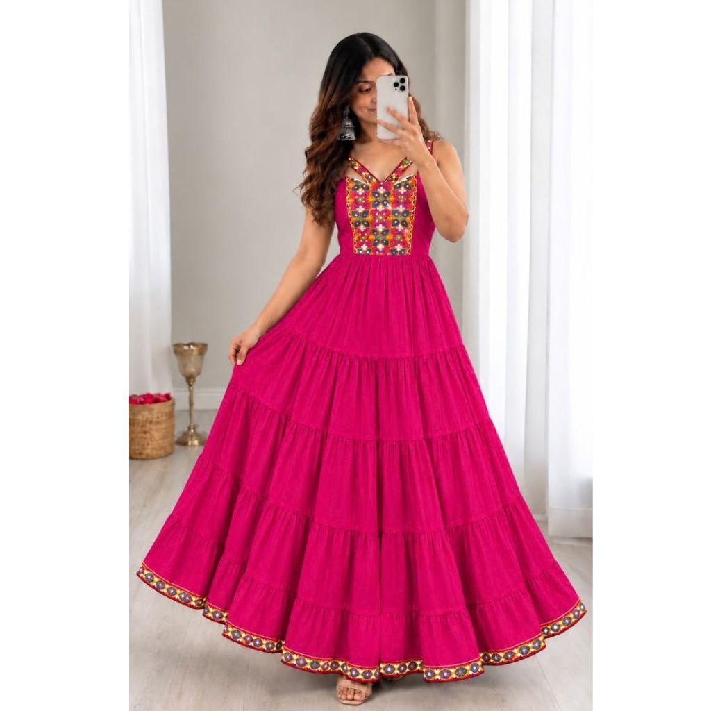 Navratri Garba Special Women Gown Dress