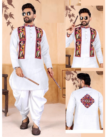 Navratri Traditional Indian Men Kurta Dhoti Garba Dress mahezon