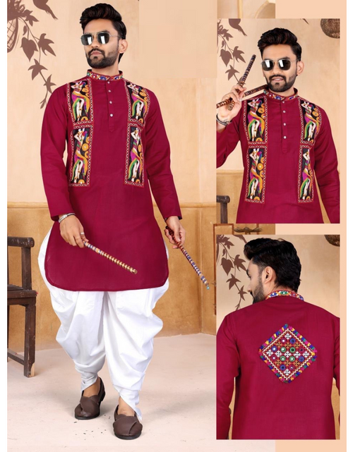Load image into Gallery viewer, Navratri Traditional Indian Men Kurta Dhoti Garba Dress mahezon
