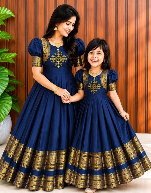 Load image into Gallery viewer, Festive Mother and Daughter Twinning Ethnic Gown Dress
