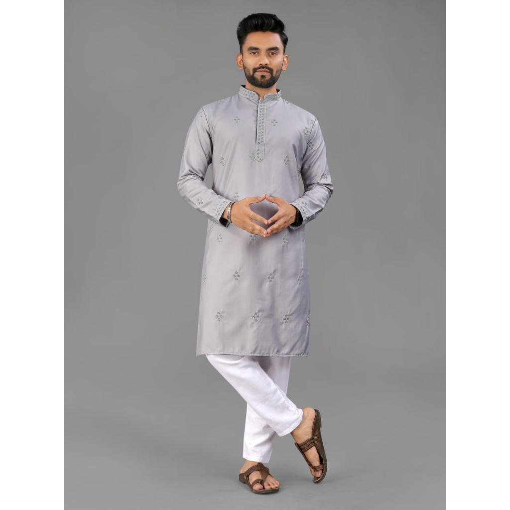 Indian Traditional Designer Cotton Men Kurta Pajama mahezon