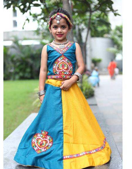 Navratri Garba Kids Girls Lehenga Blouse mahezon