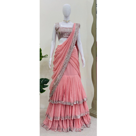 Ready to wear Designer Women's Lehenga Saree - mahezon