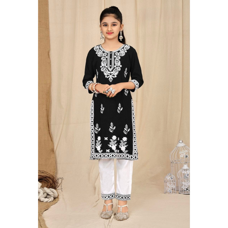Stylish Kids Girls Embroidery Kurta Pant mahezon