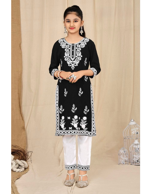Load image into Gallery viewer, Stylish Kids Girls Embroidery Kurta Pant mahezon
