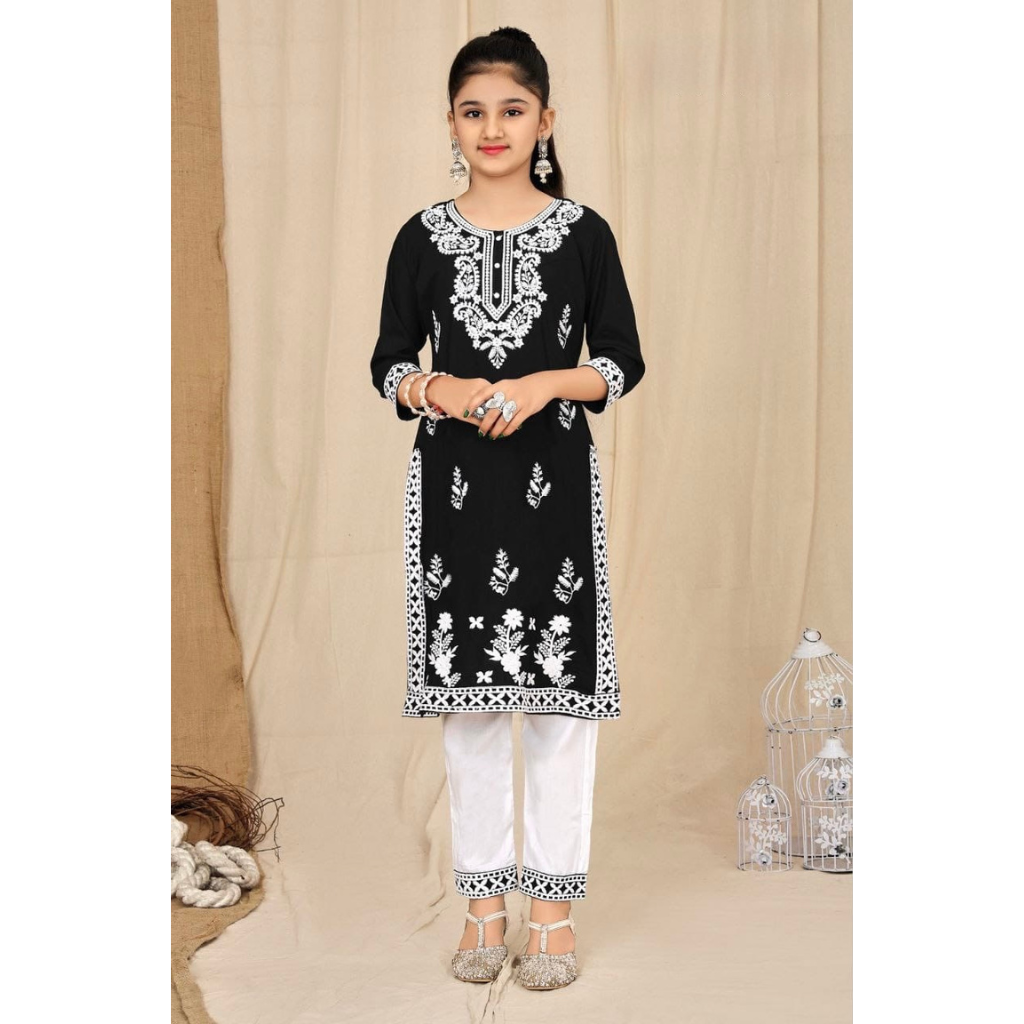 Stylish Kids Girls Embroidery Kurta Pant mahezon