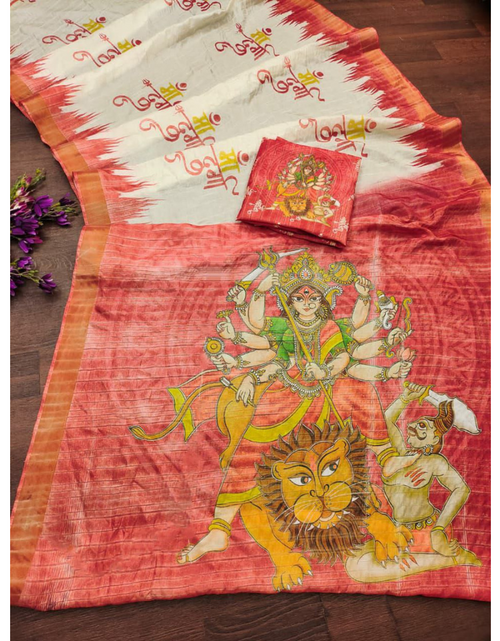 Load image into Gallery viewer, Women Durga Puja Special Saree mahezon
