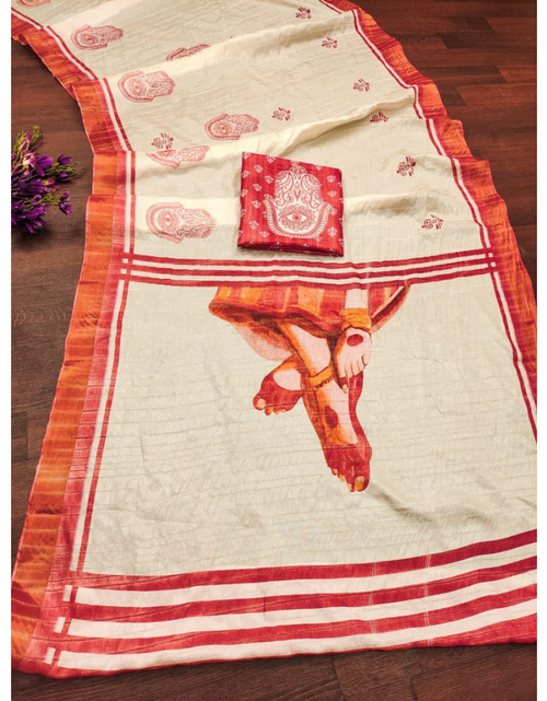 Load image into Gallery viewer, Women Durga Puja Special Saree mahezon
