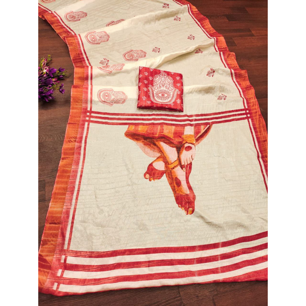 Women Durga Puja Special Saree mahezon