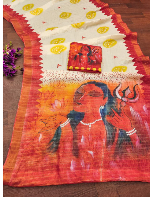 Load image into Gallery viewer, Women Durga Puja Special Saree mahezon
