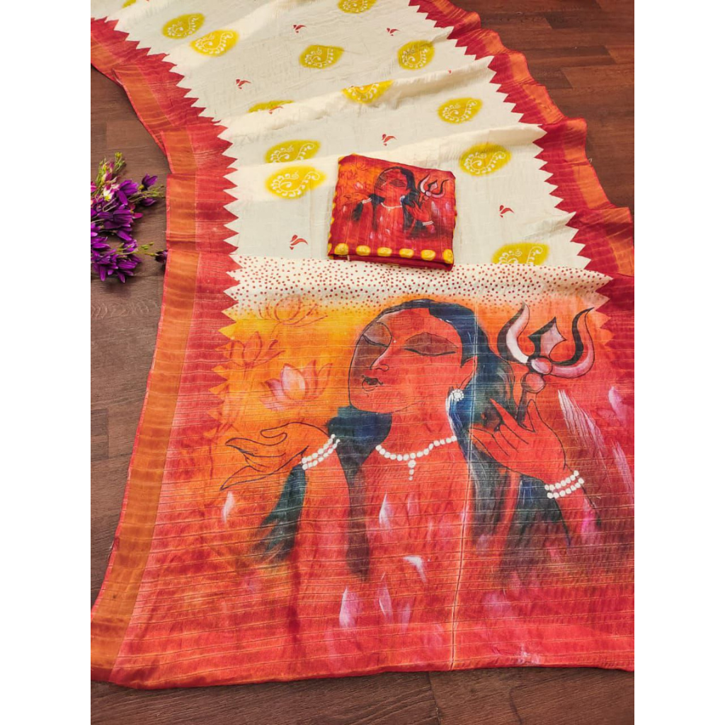Women Durga Puja Special Saree mahezon