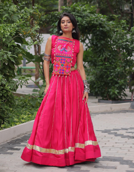 Traditional Navratri Special Garba Embroidery Women Lehenga Choli mahezon