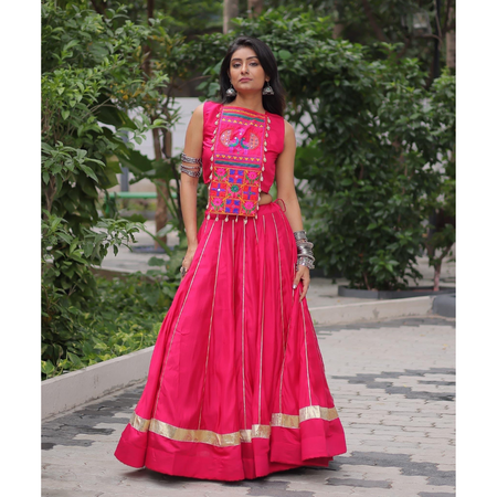 Traditional Navratri Special Garba Embroidery Women Lehenga Choli mahezon