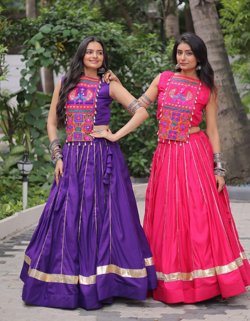 Load image into Gallery viewer, Traditional Navratri Special Garba Embroidery Women Lehenga Choli mahezon

