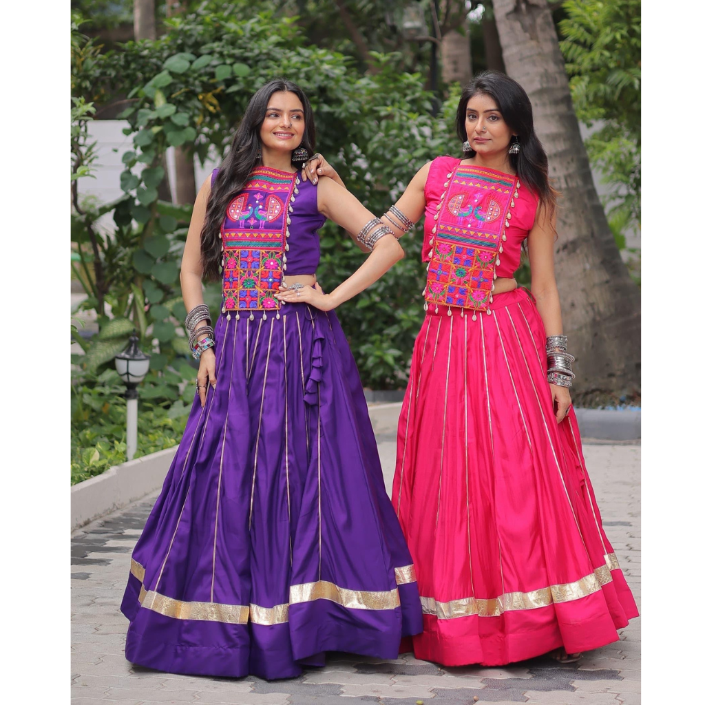 Traditional Navratri Special Garba Embroidery Women Lehenga Choli mahezon