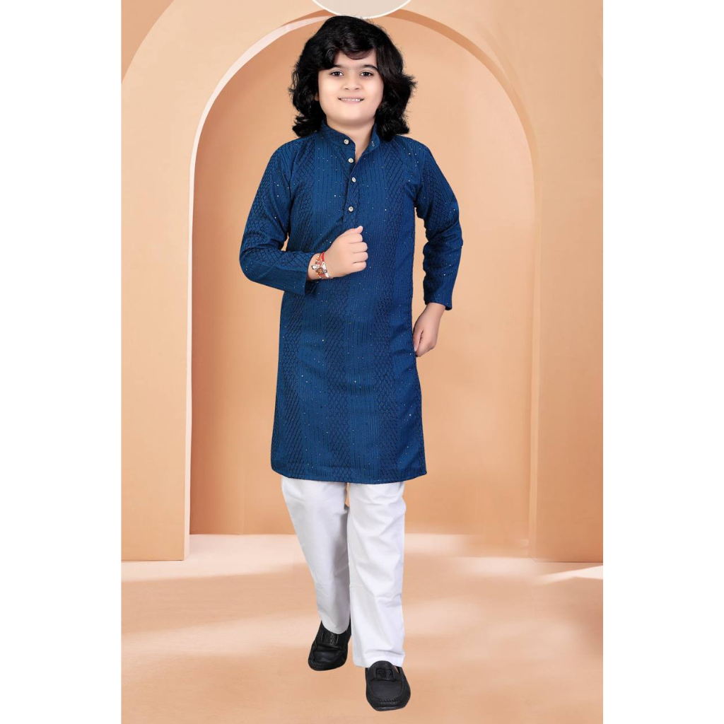 Stylish Indian Father and Son Same Matching Twinning Kurta Pajama Outfits mahezon