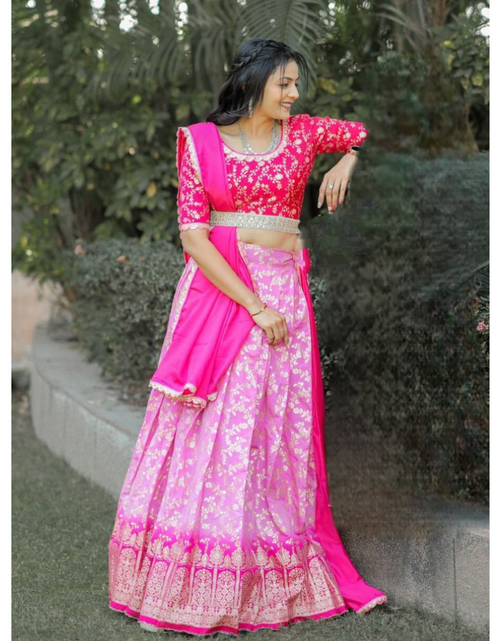 Load image into Gallery viewer, Designer Traditional Indian Women&#39;s Lehenga Blouse Dupatta
