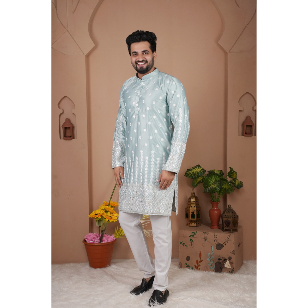 Festive Indian Stylish Men’s Kurta Pajama Set mahezon