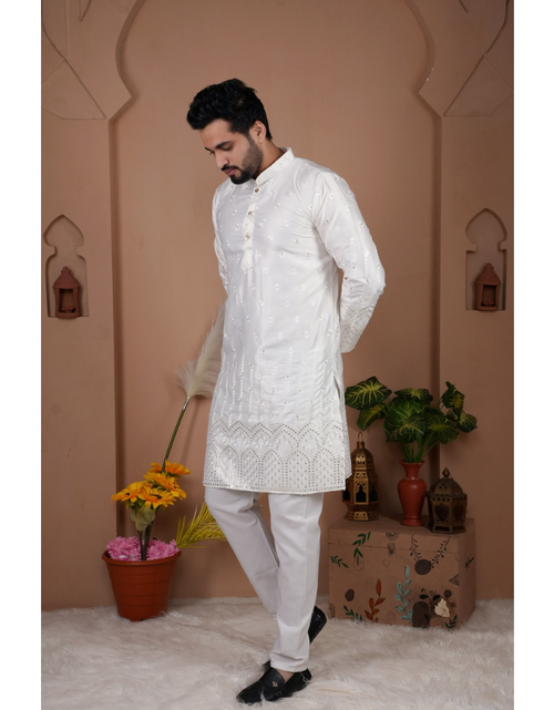 Load image into Gallery viewer, Festive Indian Stylish Men’s Kurta Pajama Set mahezon
