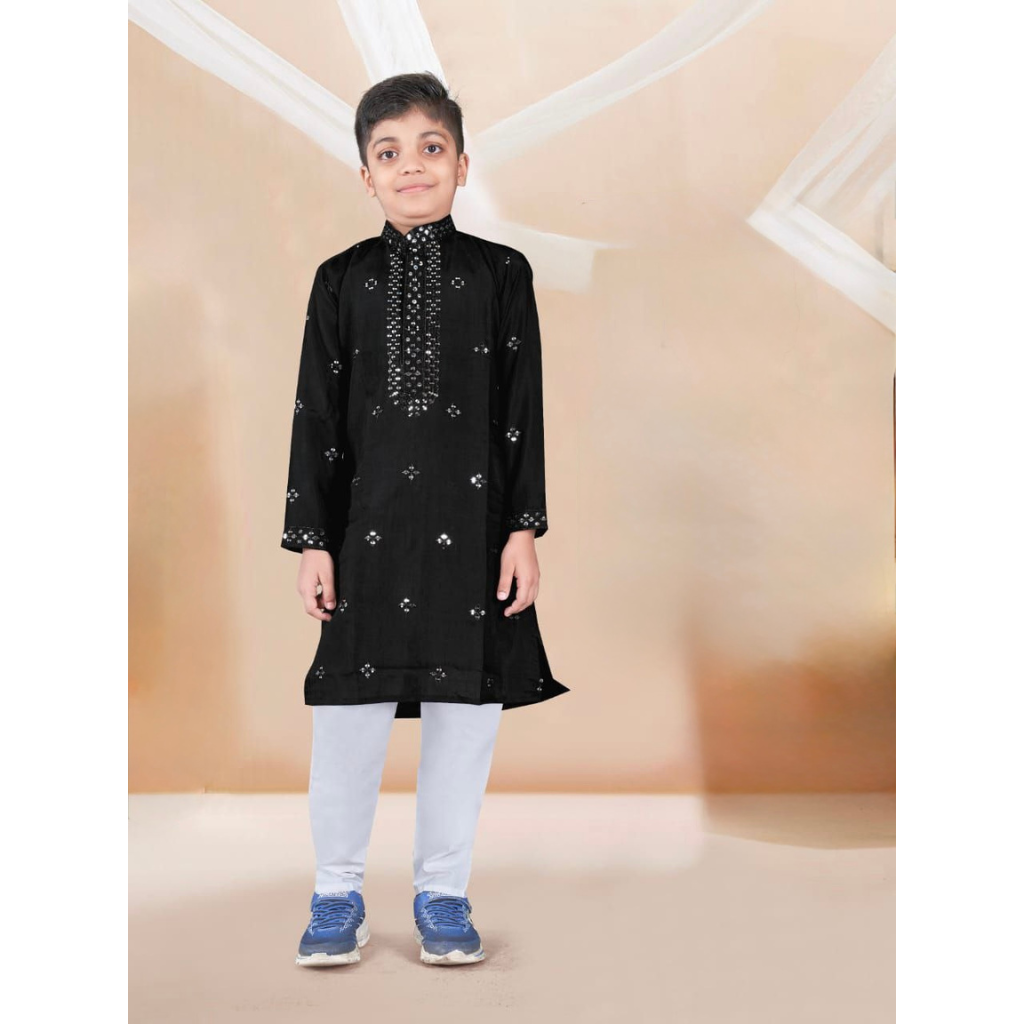 Festive Kids Boy Indian Kurta Pajama Set mahezon