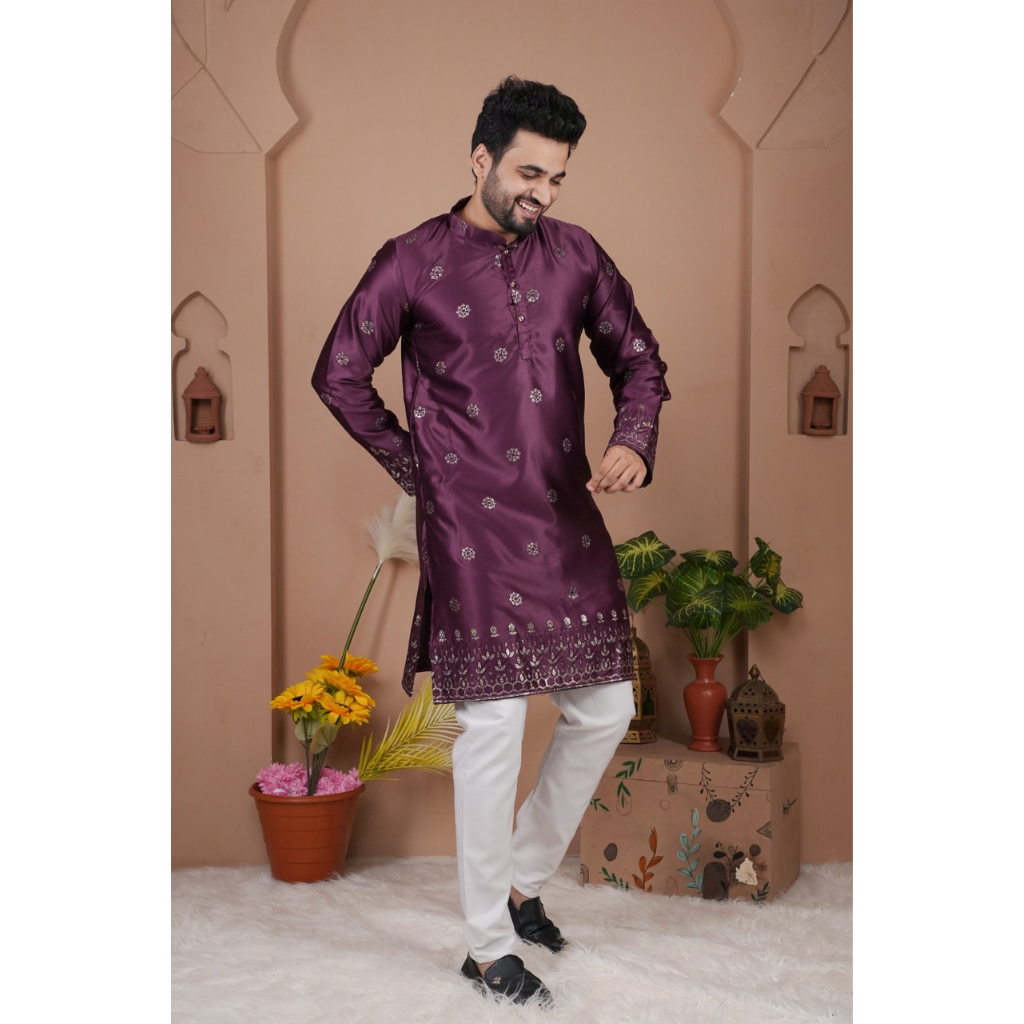 Festive Traditional Stylish Men’s Kurta Pajama Set mahezon
