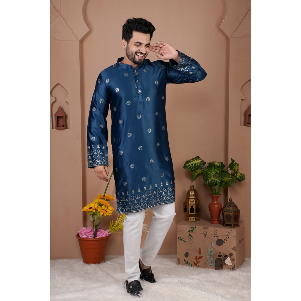 Festive Traditional Stylish Men’s Kurta Pajama Set mahezon