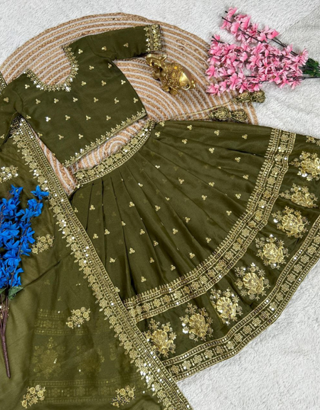 Kids Girls Designer Ethnic Lehenga choli - mahezon