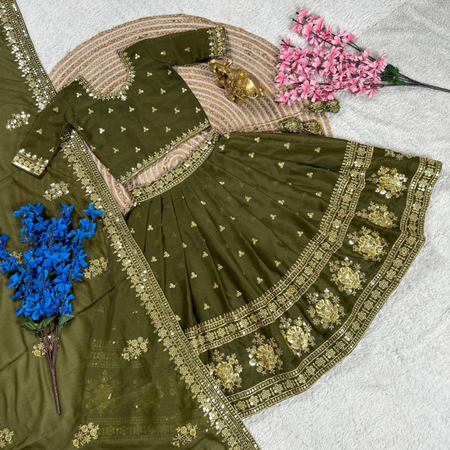 Kids Girls Designer Ethnic Lehenga choli - mahezon