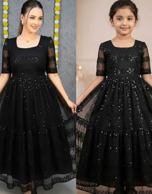 Load image into Gallery viewer, Mahezon Mother and Daughter Twinning Party Wear Gown Frock Dress mahezon
