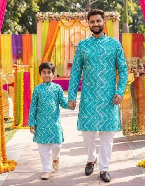 Load image into Gallery viewer, Traditional Indian Cotton Father Son Same Matching Kurta Pajama mahezon
