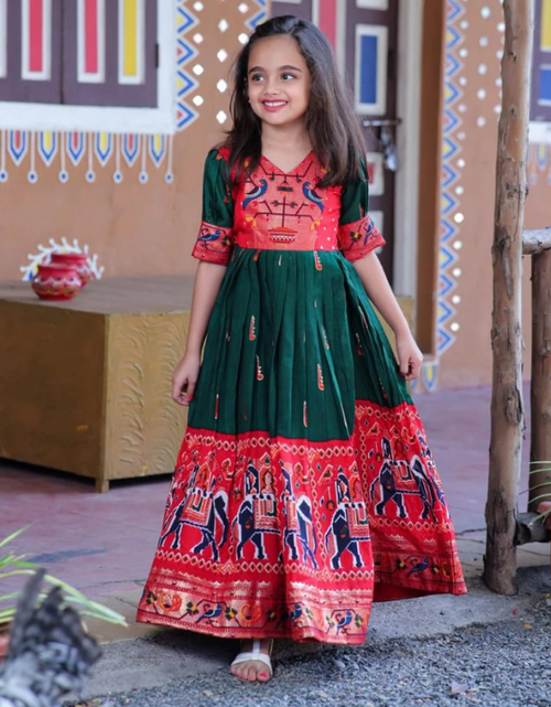 Load image into Gallery viewer, Kids Ethnic Girls Gown Frock mahezon
