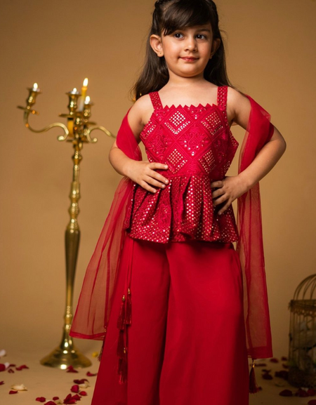 Beautiful Party wear Red Pure Gazi Silk Kaftan dress. – mahezon