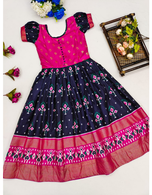 Load image into Gallery viewer, Beautiful Kids Girl Traditional Designer Gown Dress mahezon
