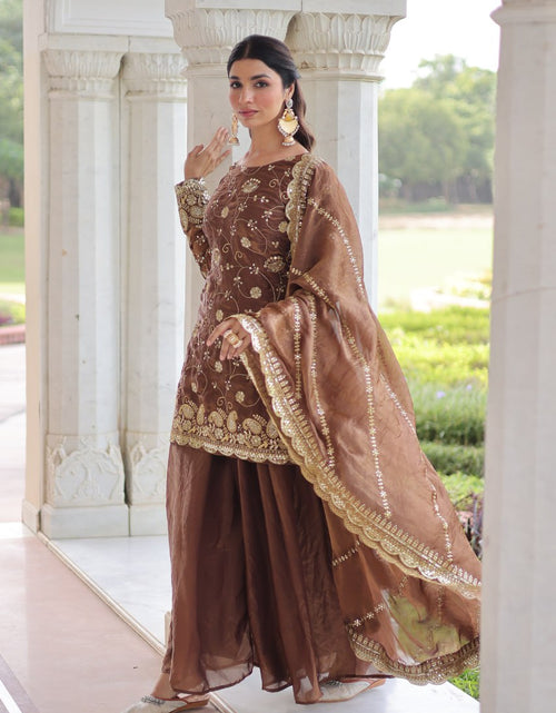 Load image into Gallery viewer, Wedding Designer Women Top Sharara with Dupatta mahezon
