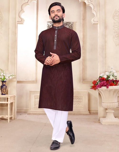 Load image into Gallery viewer, Traditional Indian Couples Same Matching Men Kurta Pajama and Women Saree Blouse Outfits Set mahezon
