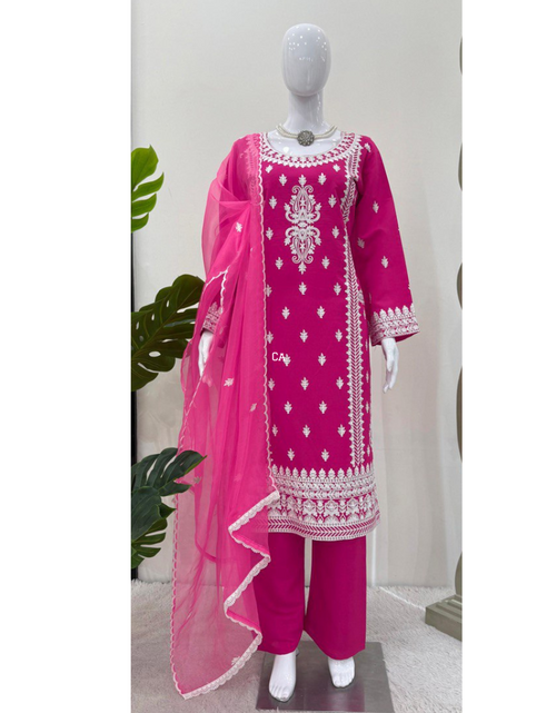 Load image into Gallery viewer, Wedding Reception Party Women’s Top Palazzo  Dupatta mahezon
