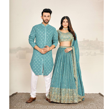 Festive Wedding Wear Couples Wear Same Matching Outfits Set Royal Export