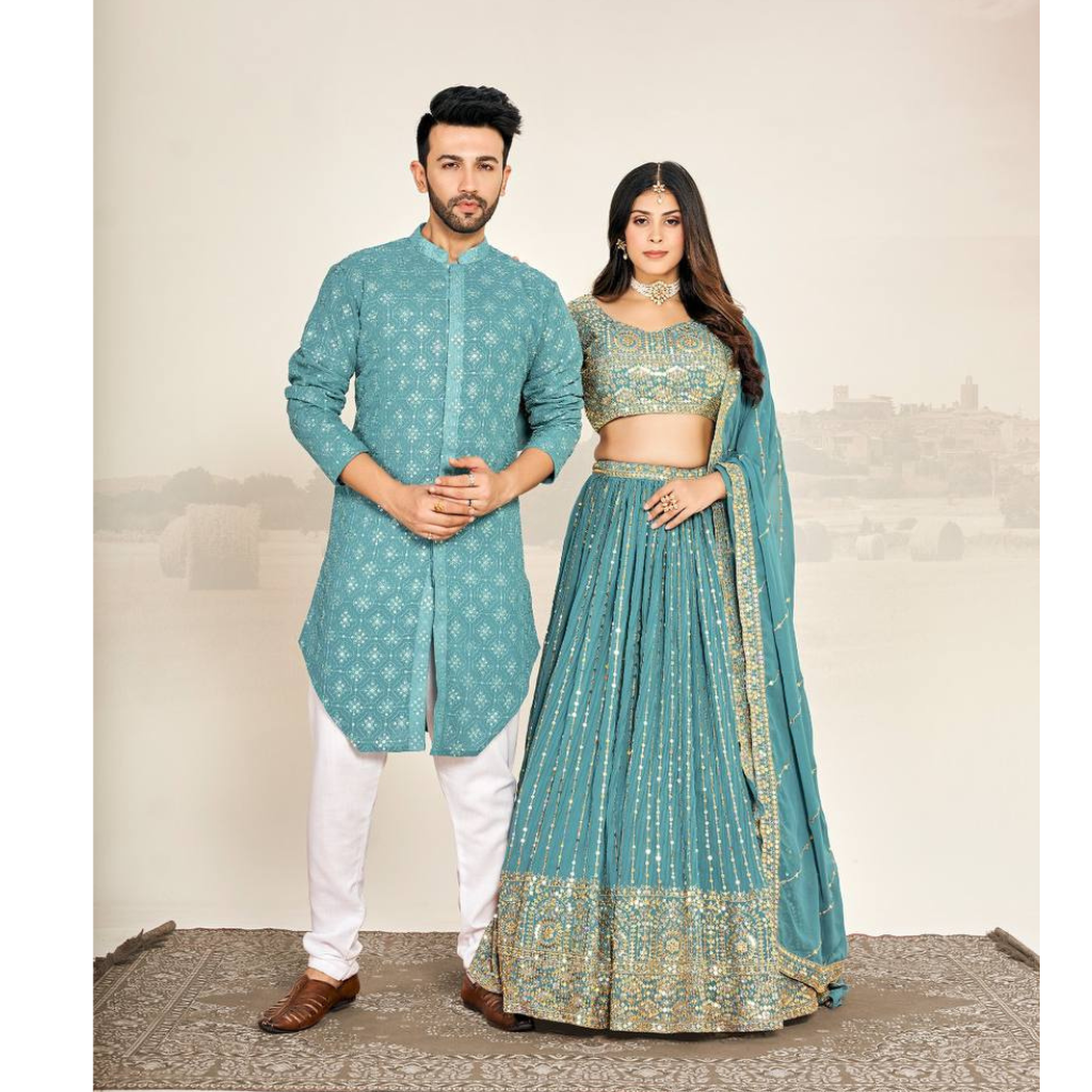 Festive Wedding Wear Couples Wear Same Matching Outfits Set Royal Export