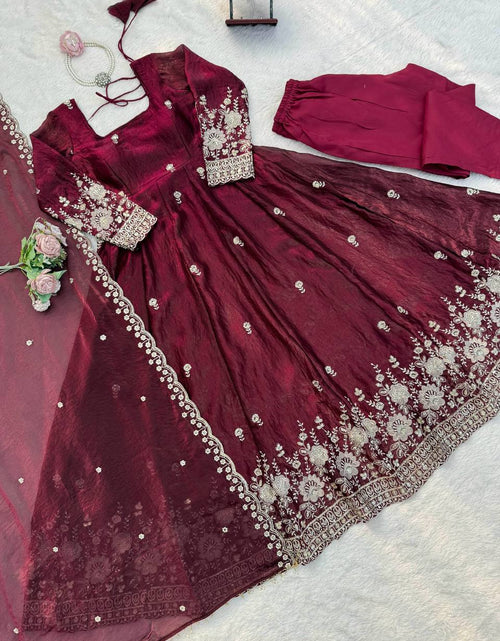 Load image into Gallery viewer, Wedding Designer Anarkali Women Gown Pant with Dupatta Suit mahezon
