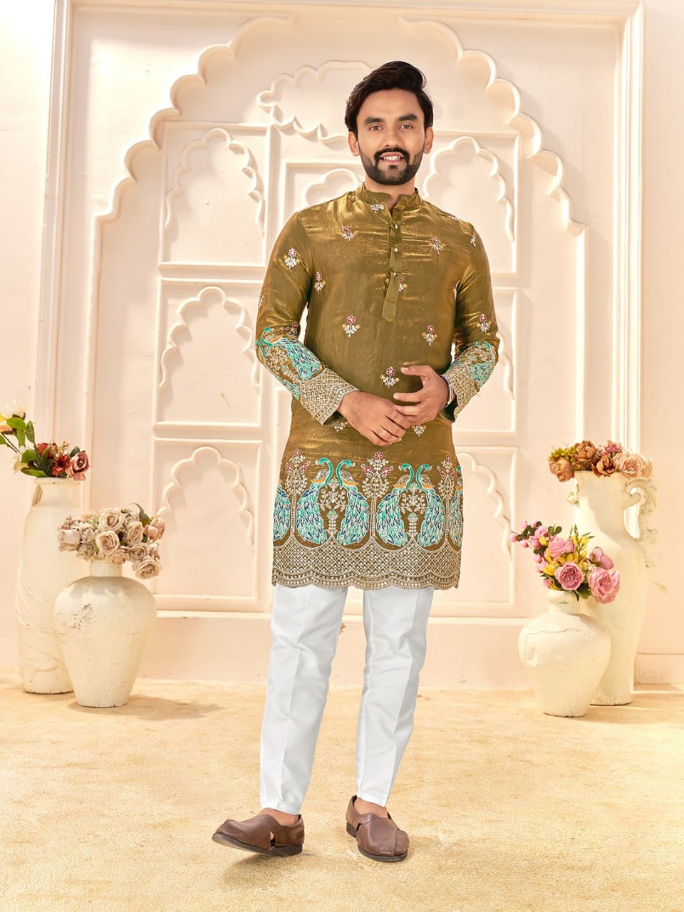 Premium Wedding Wear Embroidery Couple Wear Same Matching Outfits Set Mahezon