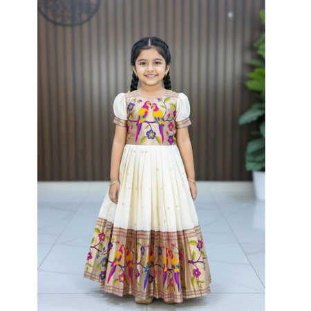 Paithani Festive Kids Girls Gowns