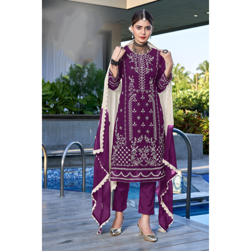 Women's Semi Stitched Pakistani Suit mahezon
