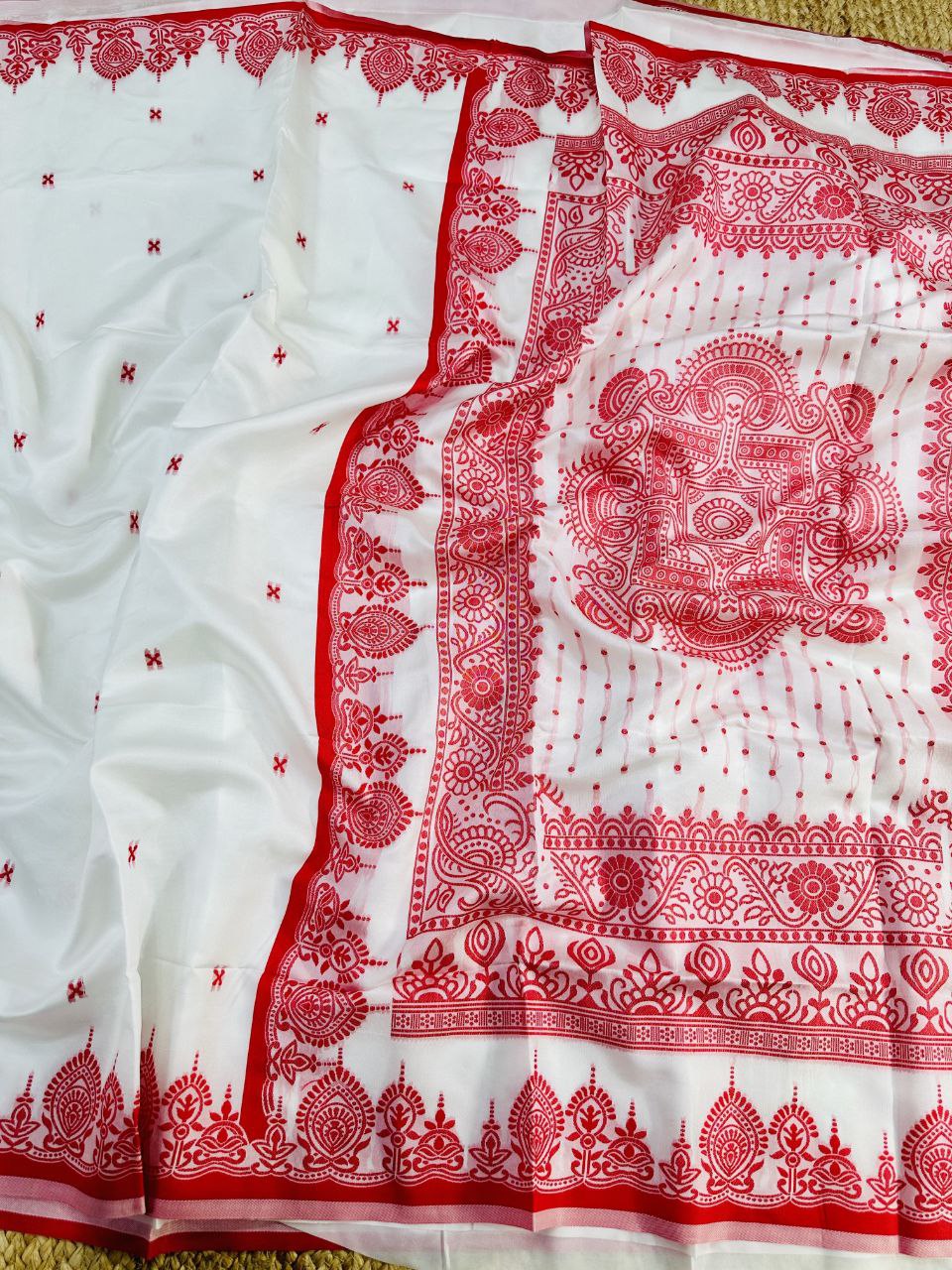 Women Durga Puja Saree mahezon