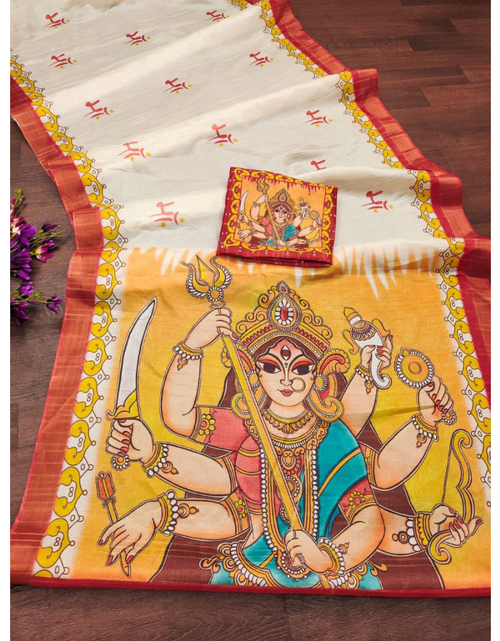 Load image into Gallery viewer, Women Durga Puja Saree Special mahezon
