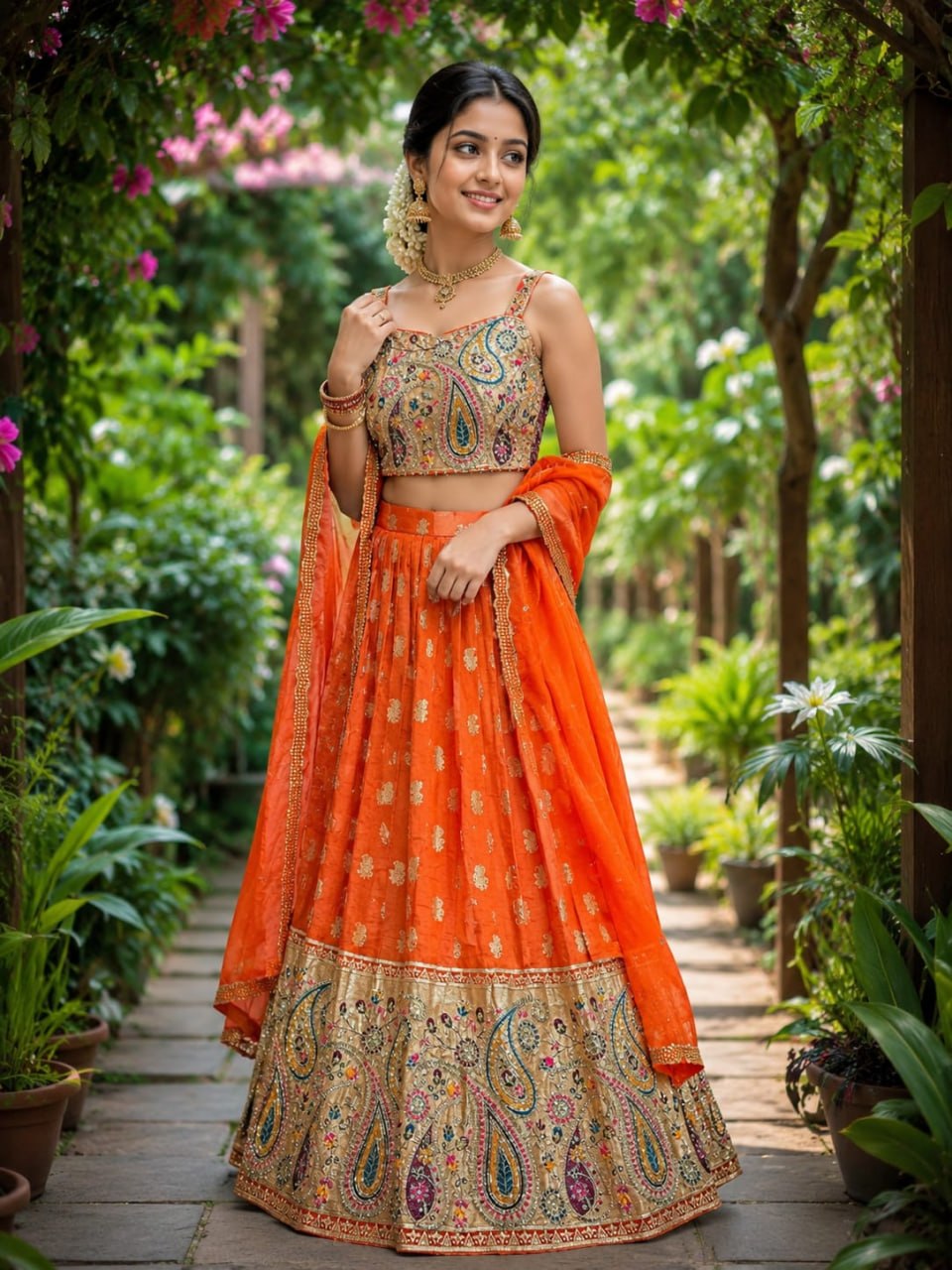 Festive Mother Daughter Twinning Lehenga Choli Dupatta Outfit Set mahezon