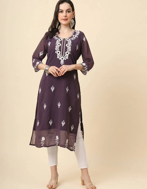 Load image into Gallery viewer, Women&#39;s Embroidery Chikankari Lucknow Kurti mahezon
